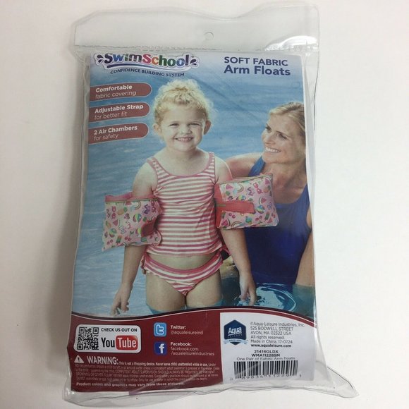 Swim School Perfect Fit Fabric Arm Floats Level 3 Water Wings 30-50 LBS Pink New - Picture 11 of 12